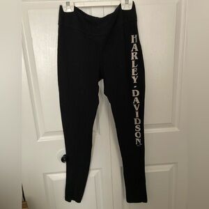 Harley-Davidson Black and White Logo Leggings
